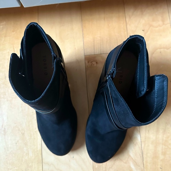 Black High Heel Ankle Boots, Wide - Picture 6 of 6